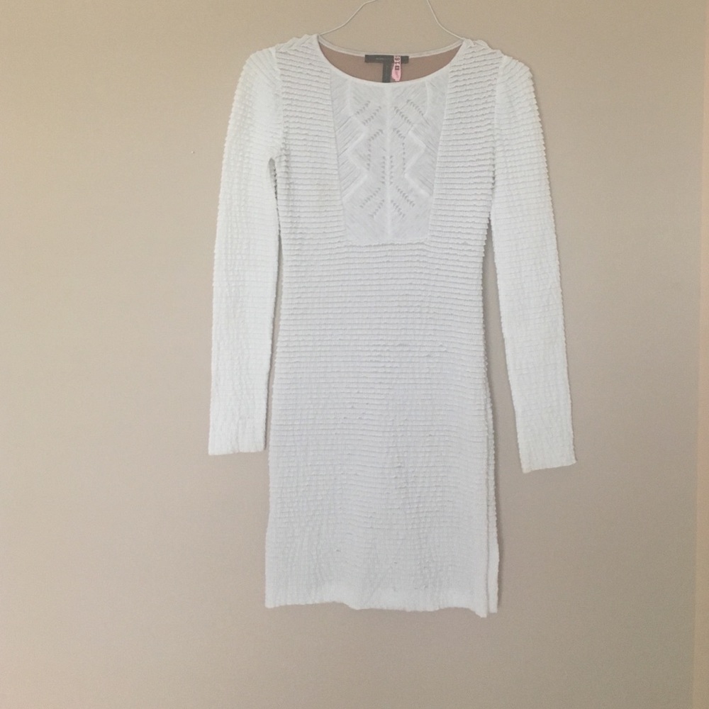 BCBGMax White two layer dress